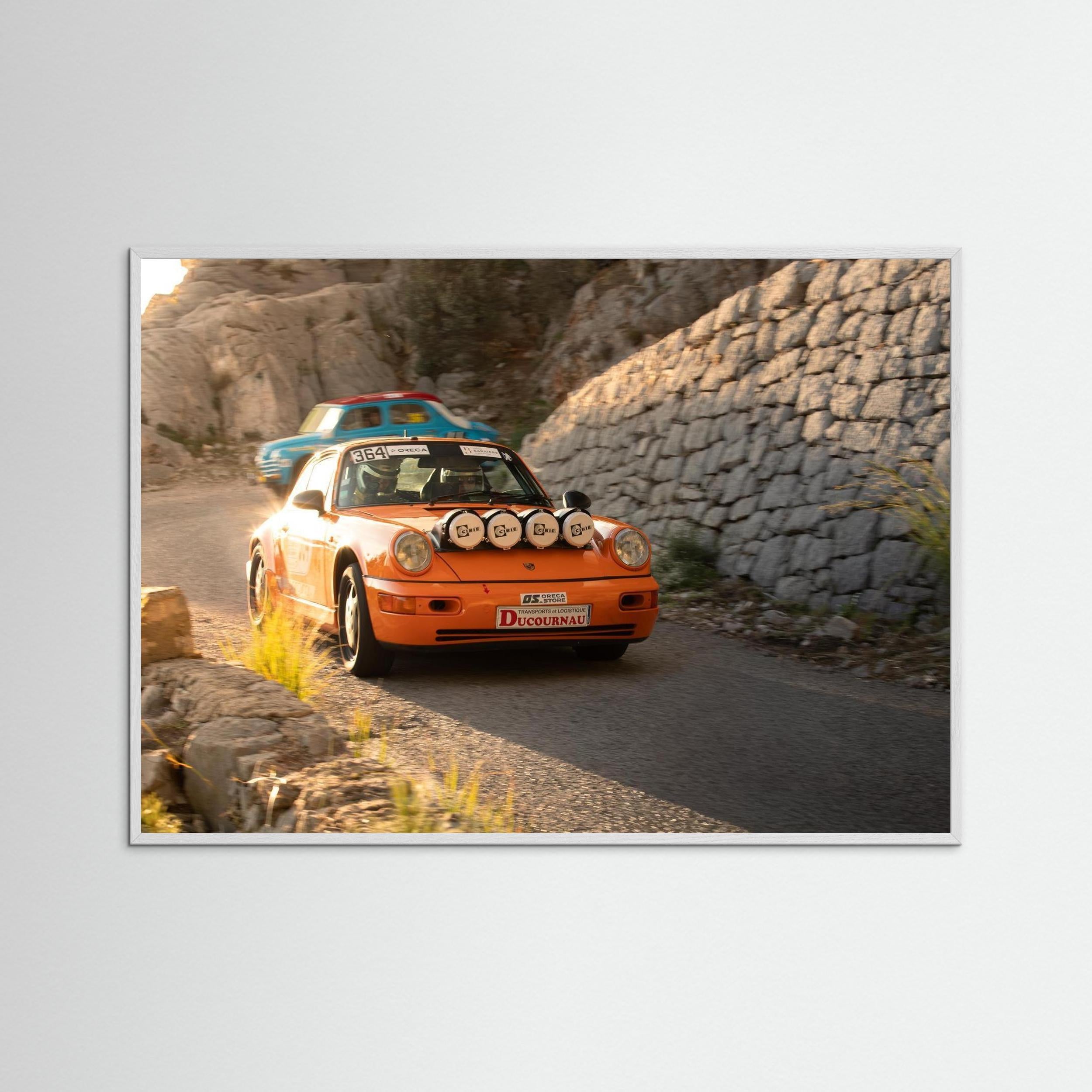 Porsche carrera en pleine course 