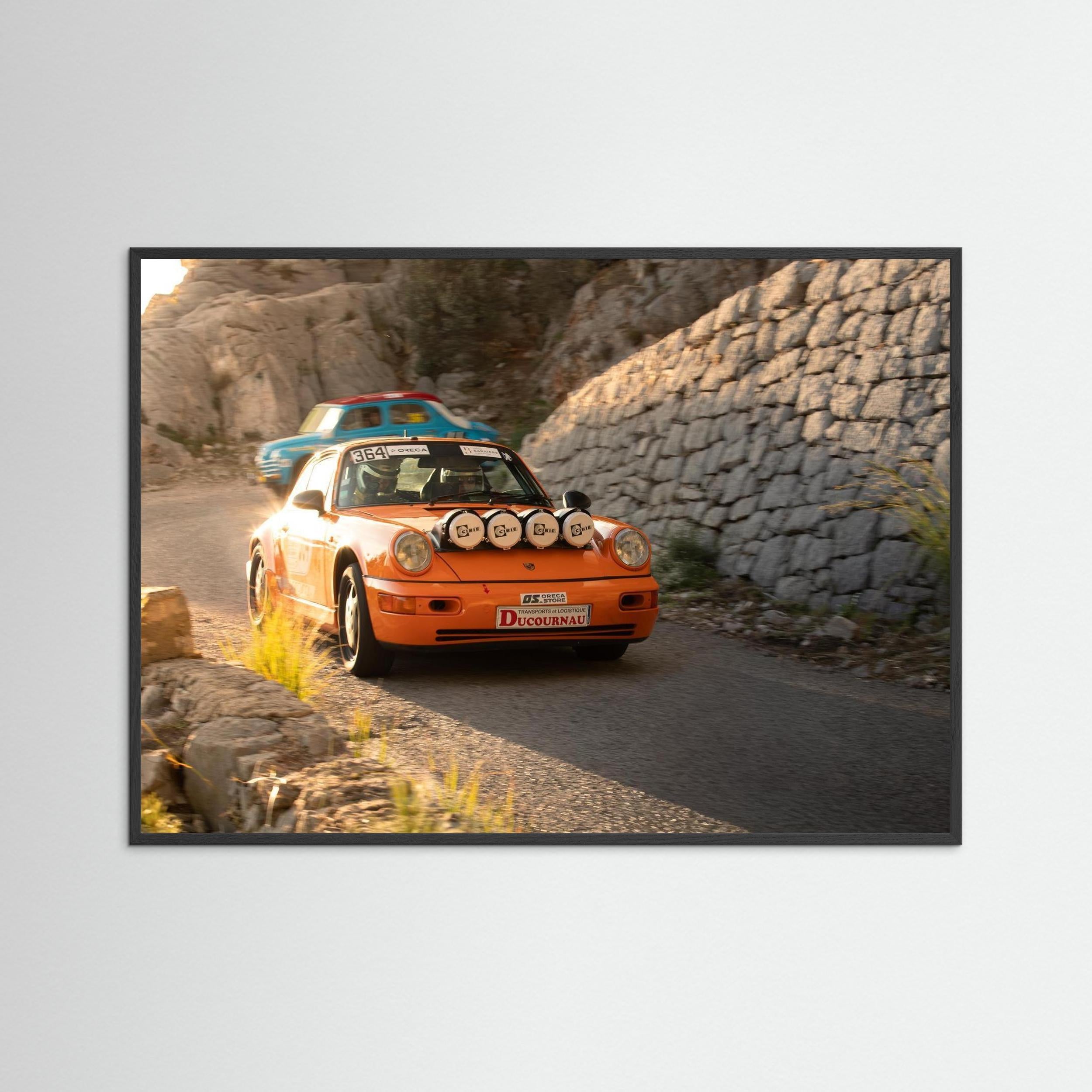 Porsche carrera en pleine course 