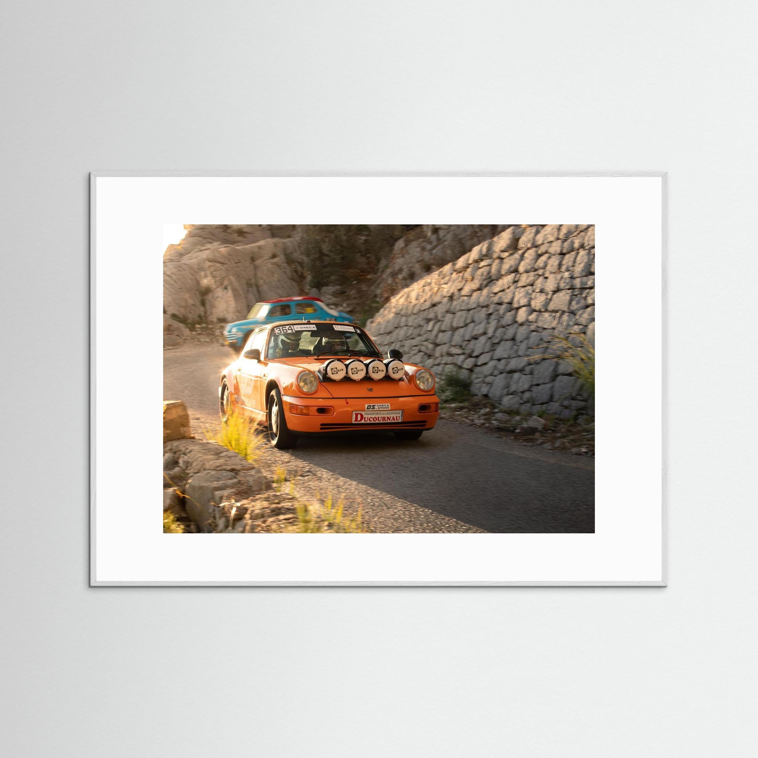 Porsche carrera en pleine course 