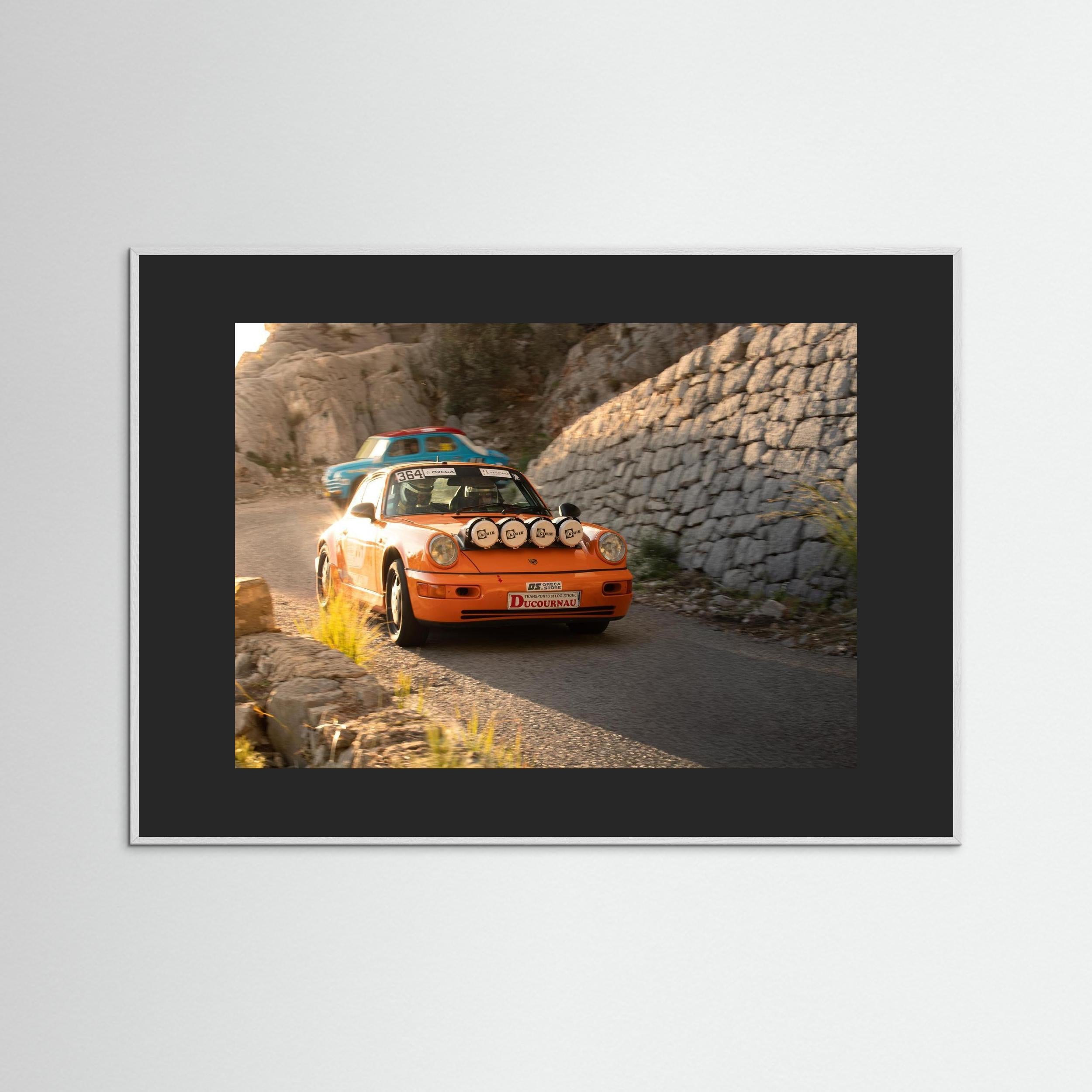 Porsche carrera en pleine course 