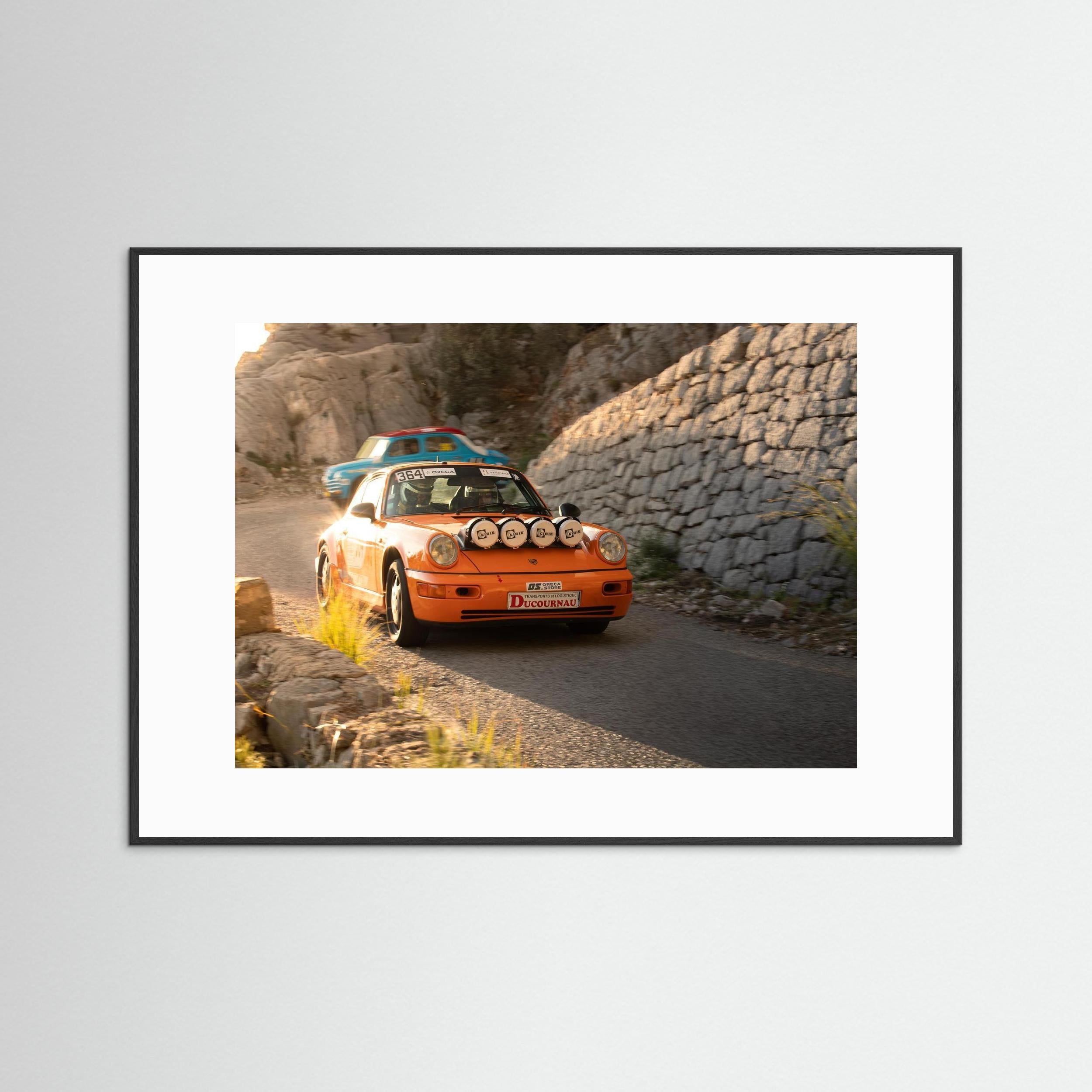 Porsche carrera en pleine course 